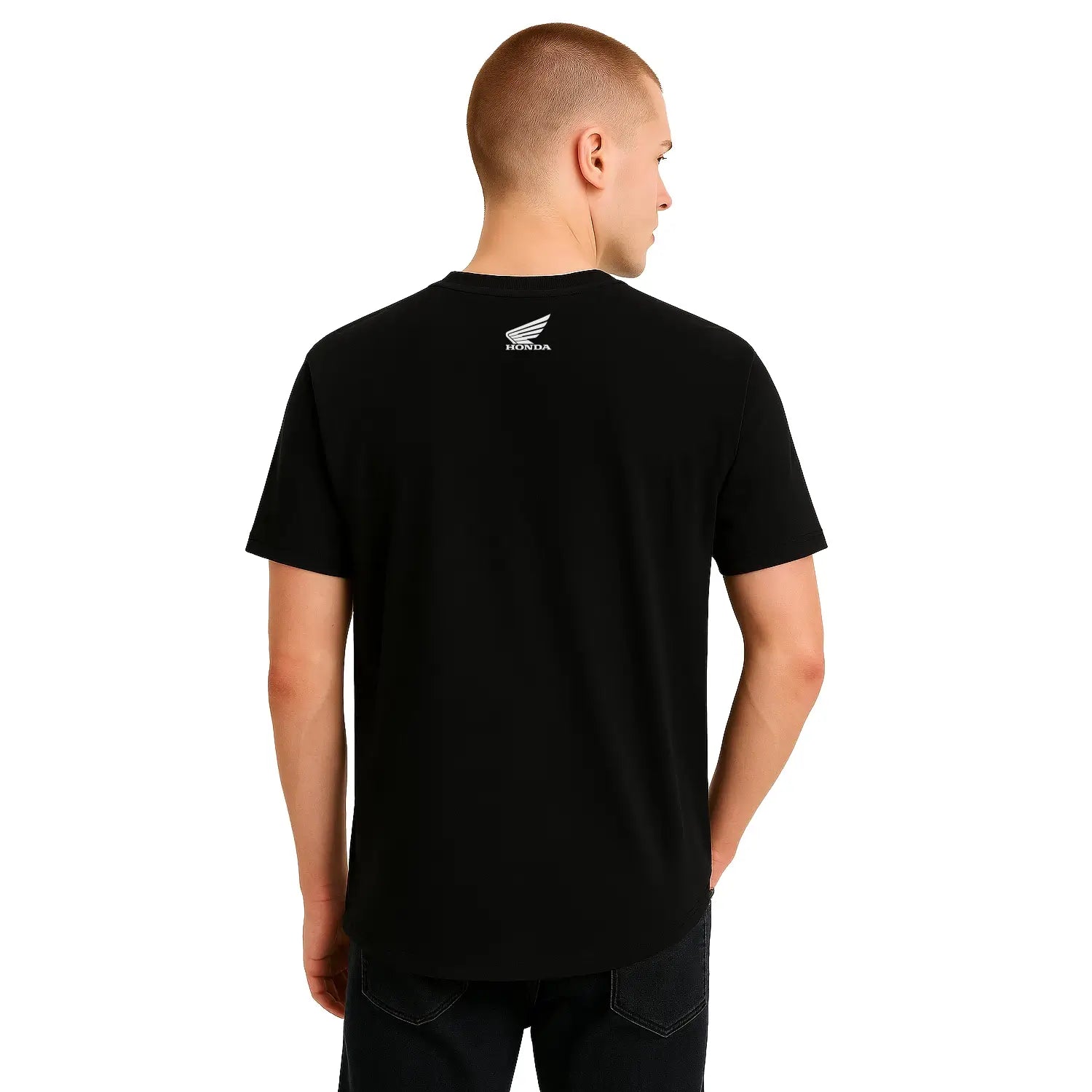 Honda Fuel Tank T-Shirt Black | Modelled Rear | Honda Direct