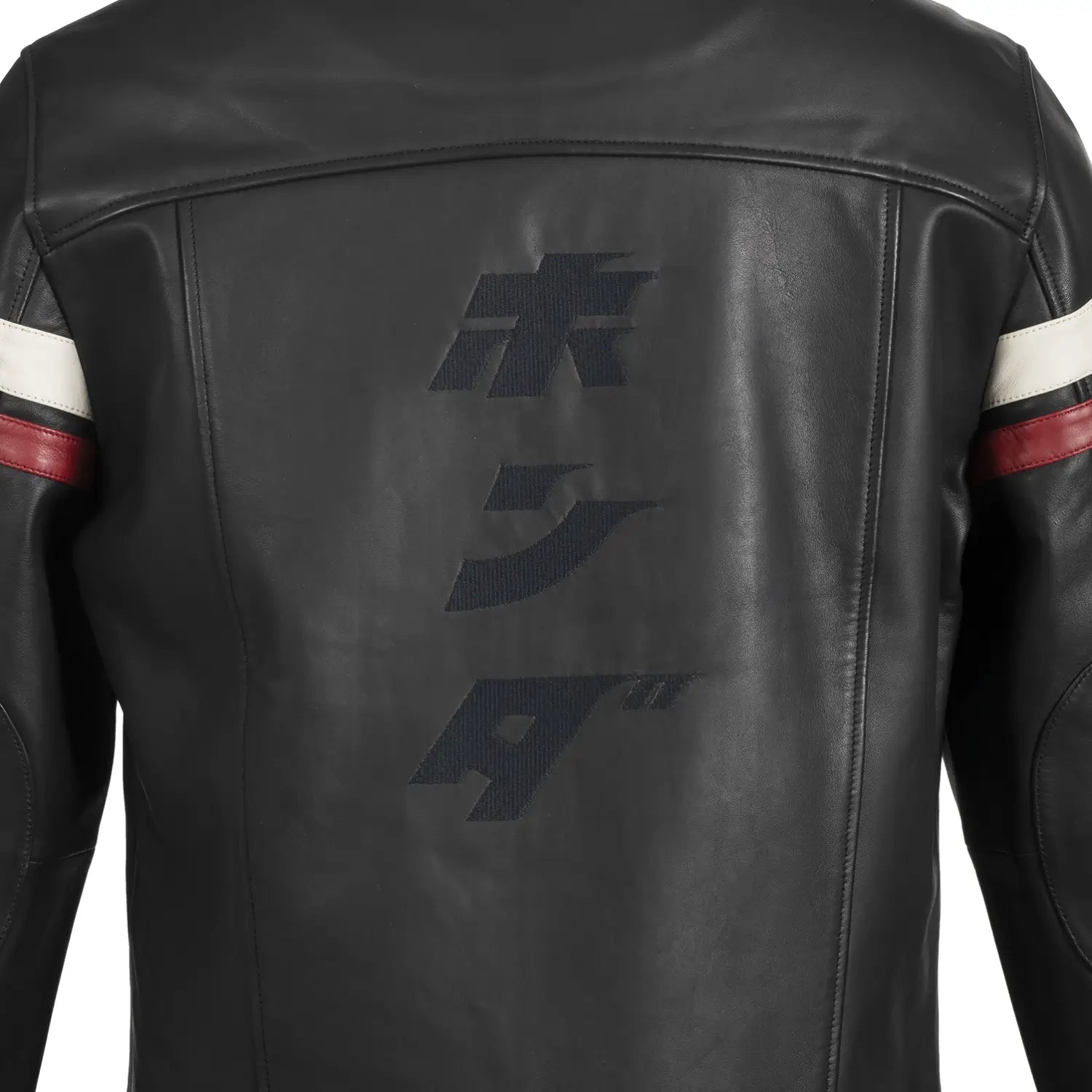 Honda Heritage Leather Jacket Black | Rear Detail | Honda Direct