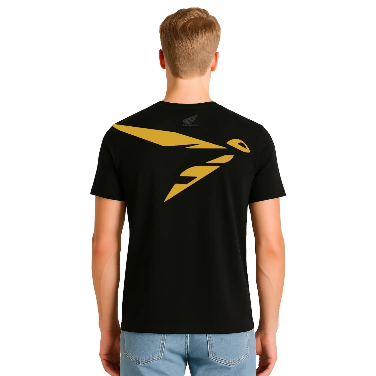 Honda Hornet T-Shirt Black 2026 | Modelled Rear | Honda Direct
