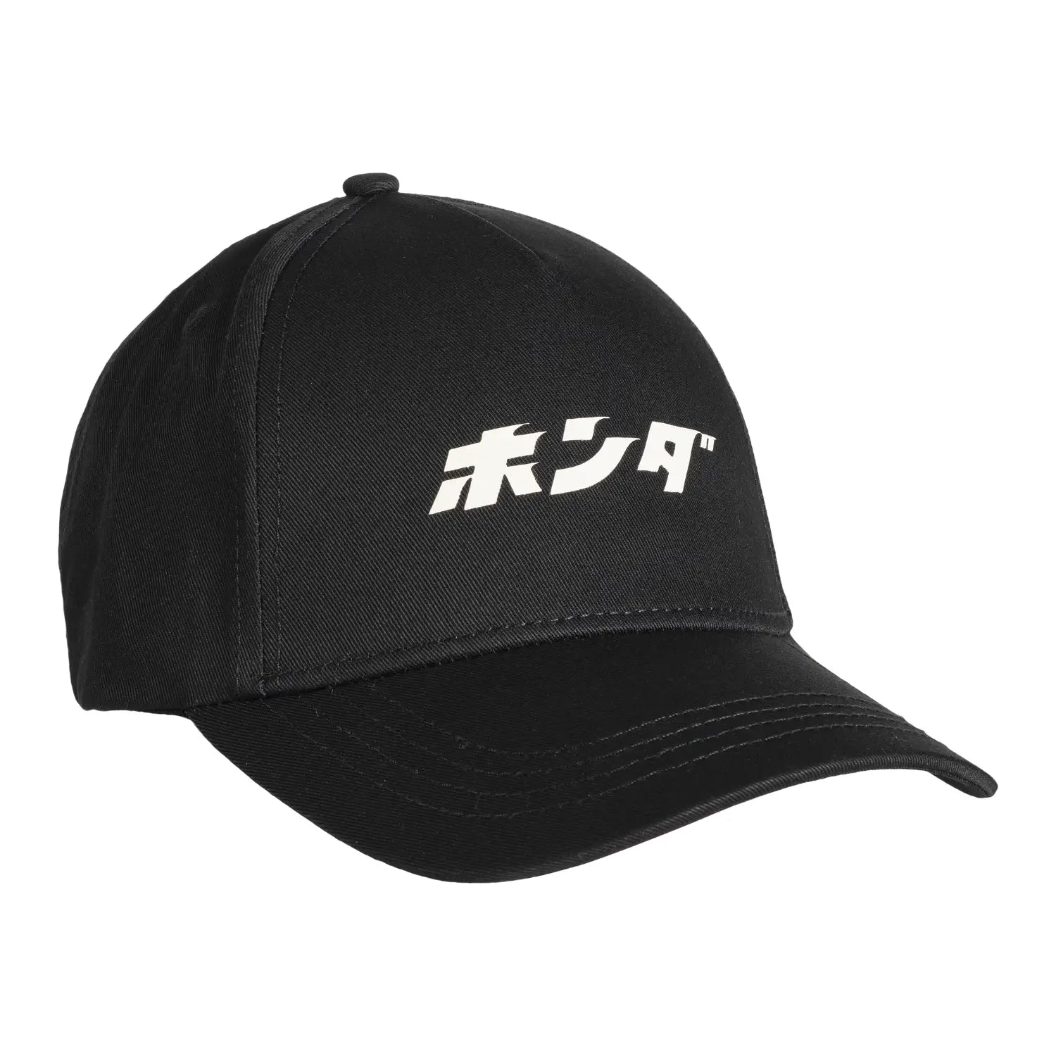 Honda Japanese Script Logo Baseball Cap Black | Front | Honda Direct