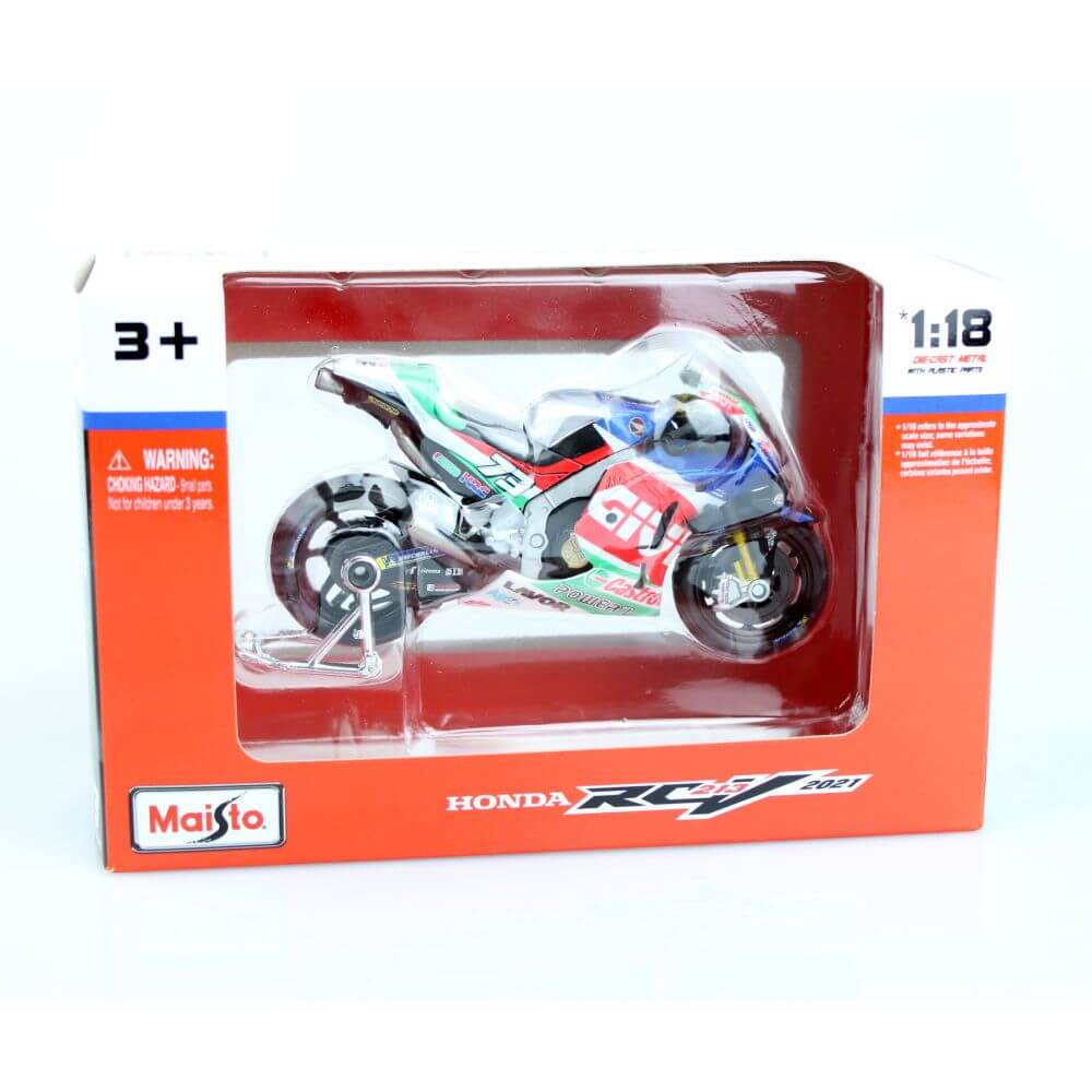 Honda LCR RC2 13V #73 Marquez 2021 Motorcycle 1:18 Scale Model | Boxed | Honda Direct