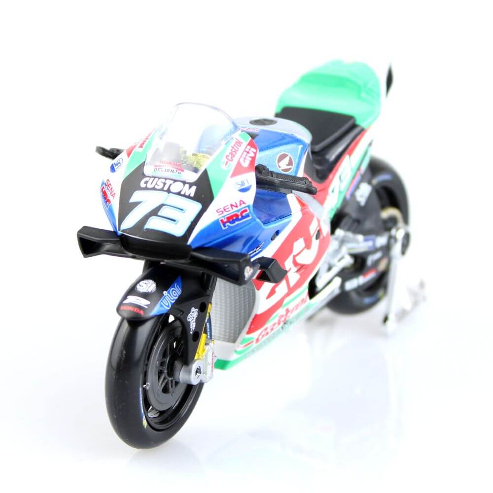 Honda LCR RC2 13V #73 Marquez 2021 Motorcycle 1:18 Scale Model | Front Left | Honda Direct