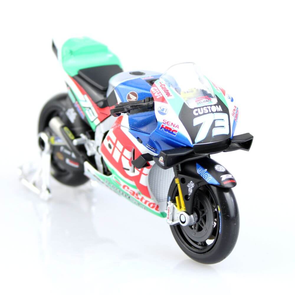 Honda LCR RC2 13V #73 Marquez 2021 Motorcycle 1:18 Scale Model | Front Right | Honda Direct
