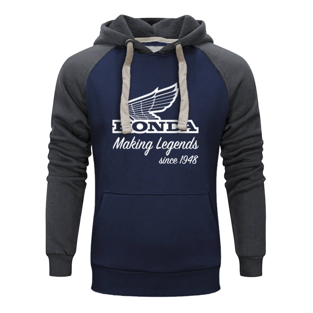 Honda Making Legends Hoodie Blue / Grey | Front | Honda Direct