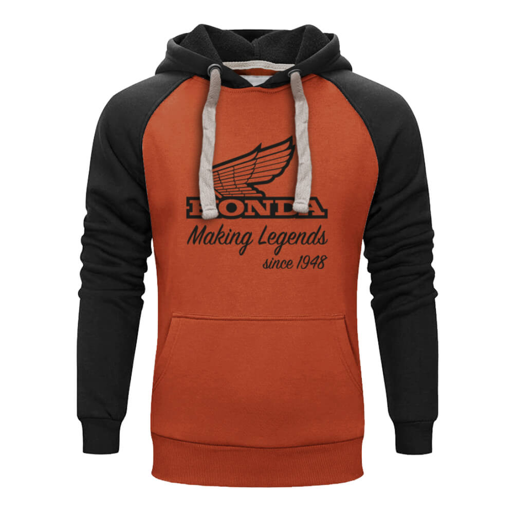 Honda Making Legends Hoodie Orange / Black | Front | Honda Direct