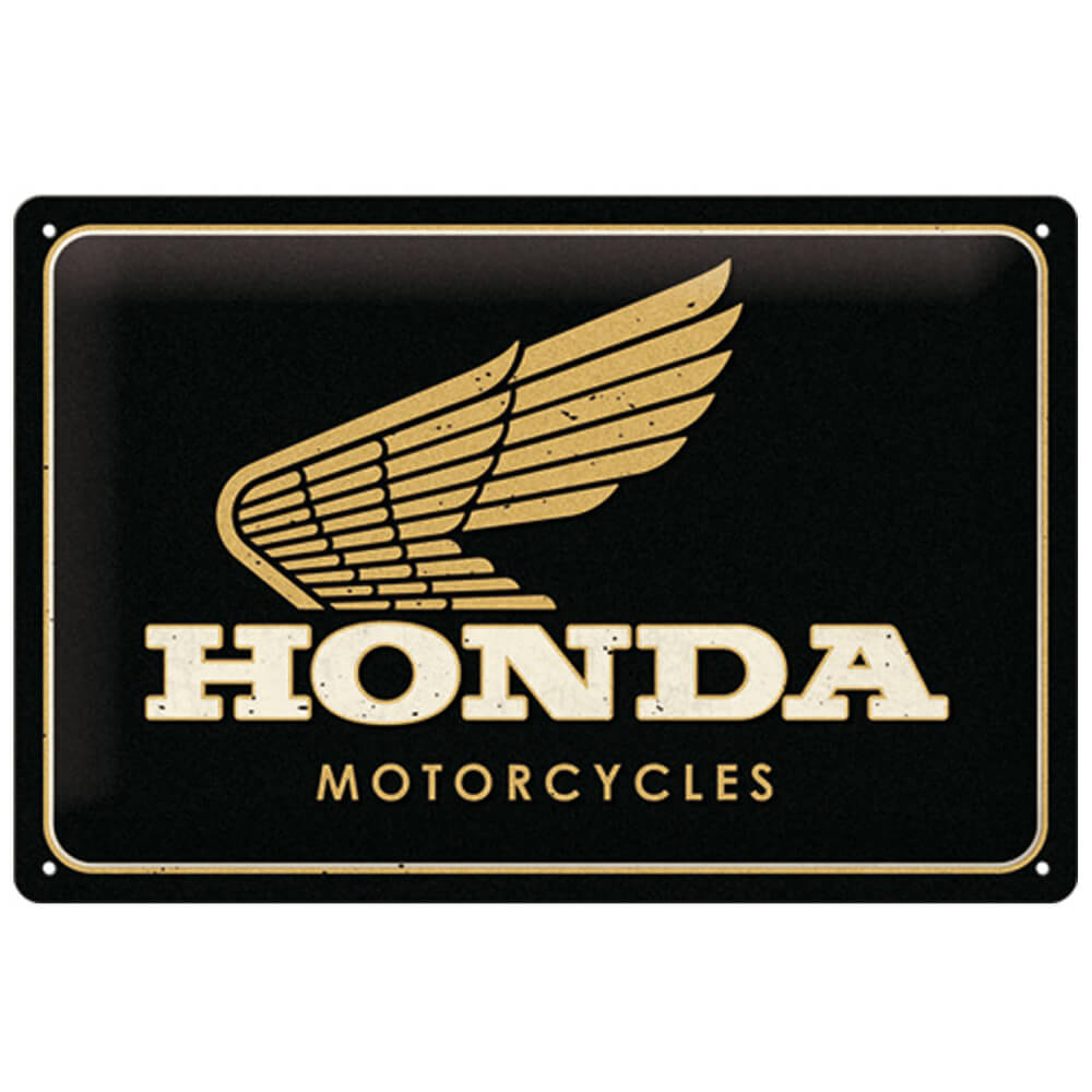 Honda Motorcycles Gold Tin Sign | Honda Direct