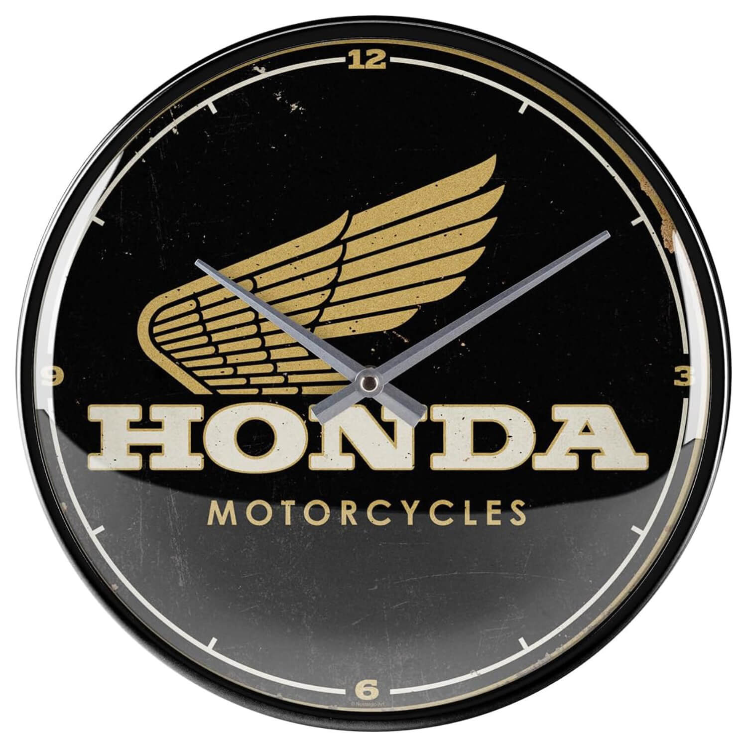 Honda Motorcycles Gold Wall Clock | Front | Honda Direct
