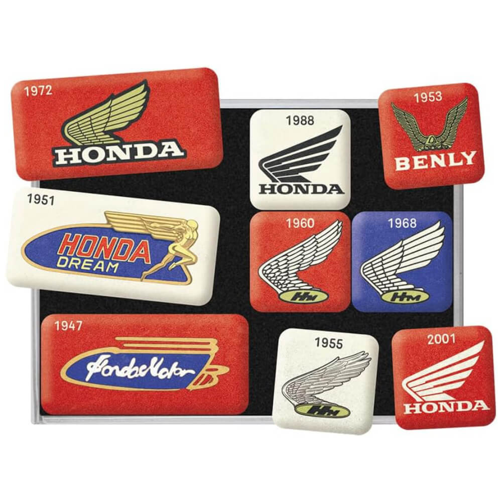Honda Motorcycles Logo Evolution Magnet Set | Honda Direct