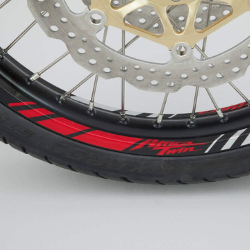 Honda Wheel Stripe Set - Grand Prix Red 08F70-MKS-E00ZD | Fitted Close Up | Honda Direct