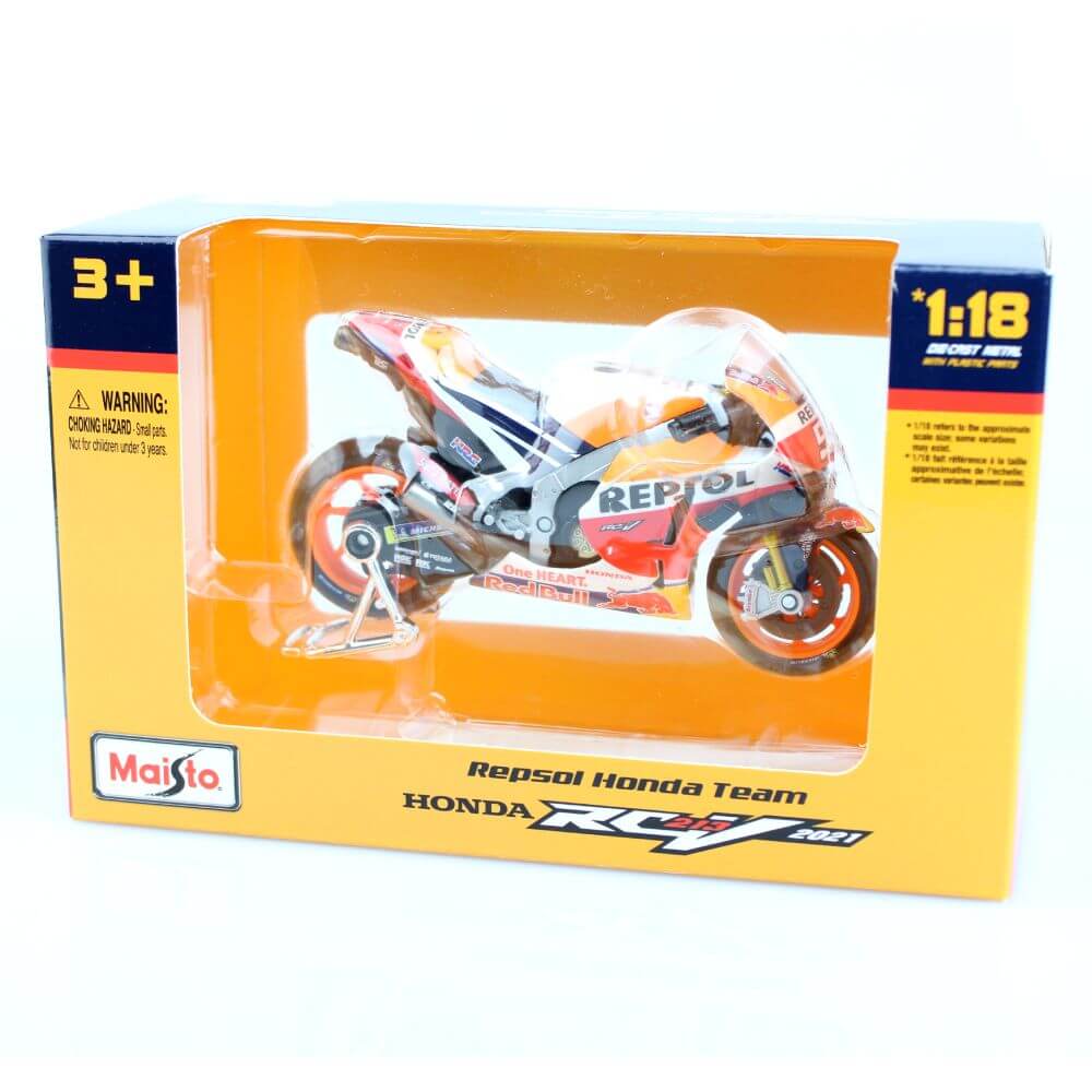 Repsol Honda RC2 13V #93 Marquez 2021 1:18 Scale Model | Boxed | Honda Direct
