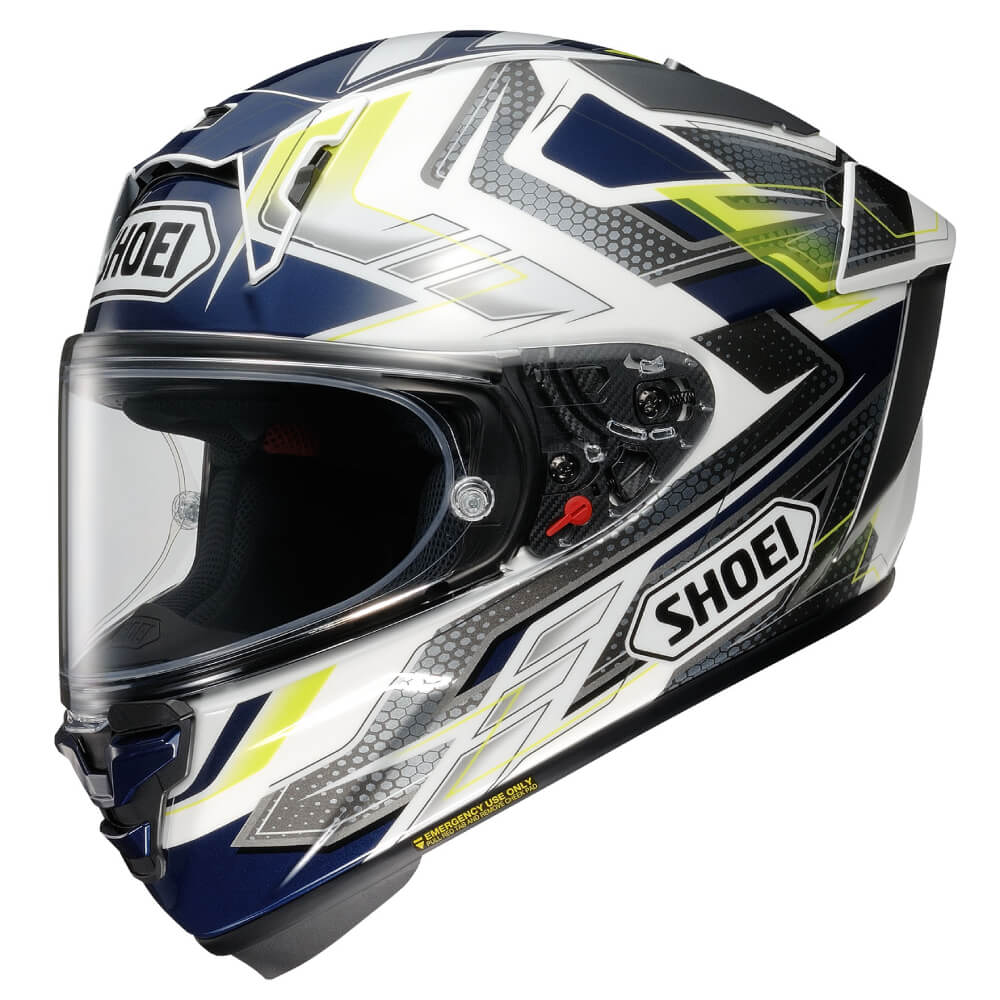 Shoei X-SPR Pro Escalate TC2 Full Face Helmet | Left Front 3qtr | Honda Direct