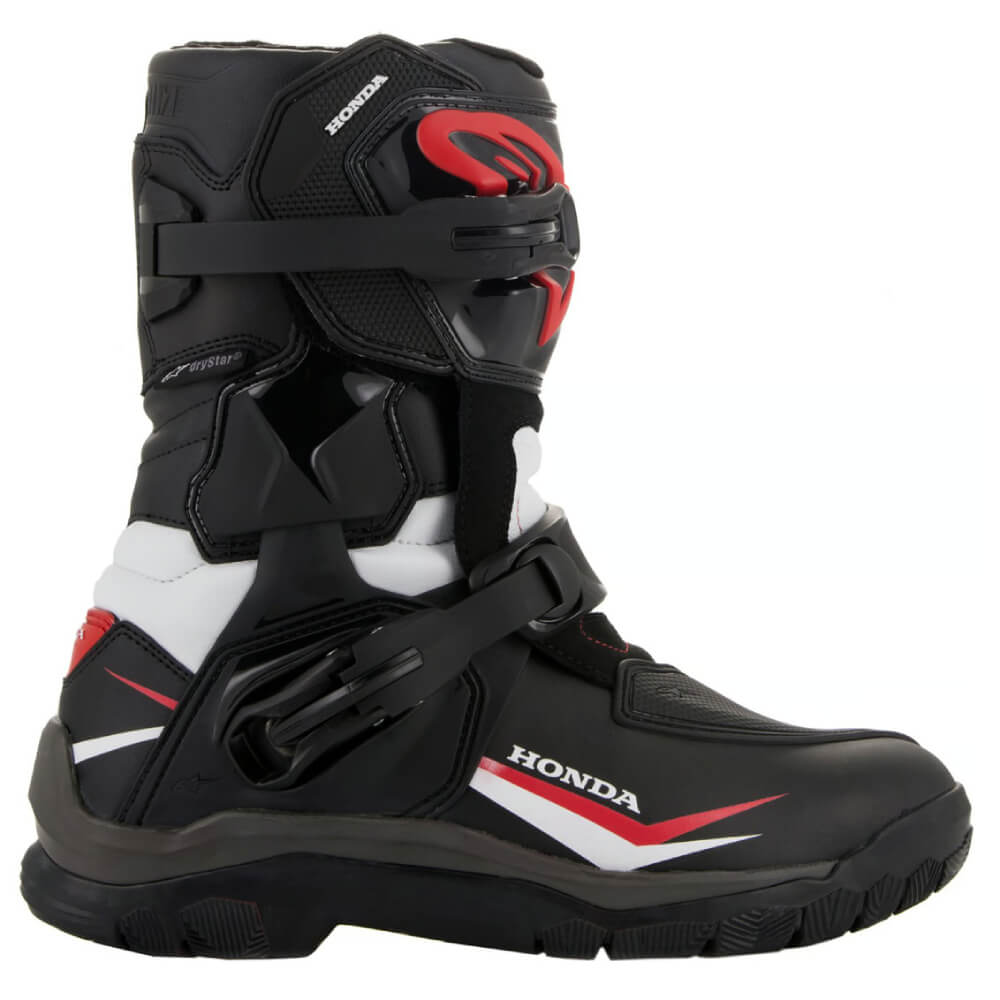 Alpinestars Faster-4 Black White Dark Red Motorcycle Riding Shoes