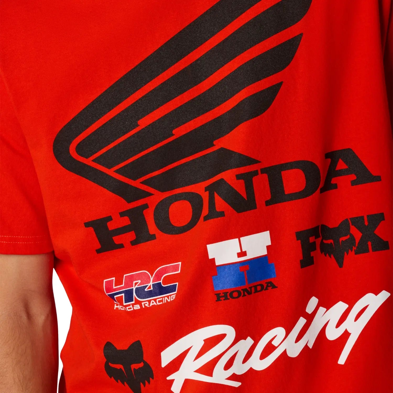 Fox x Honda 195 Original T-Shirt Red | Front Detail | Honda Direct