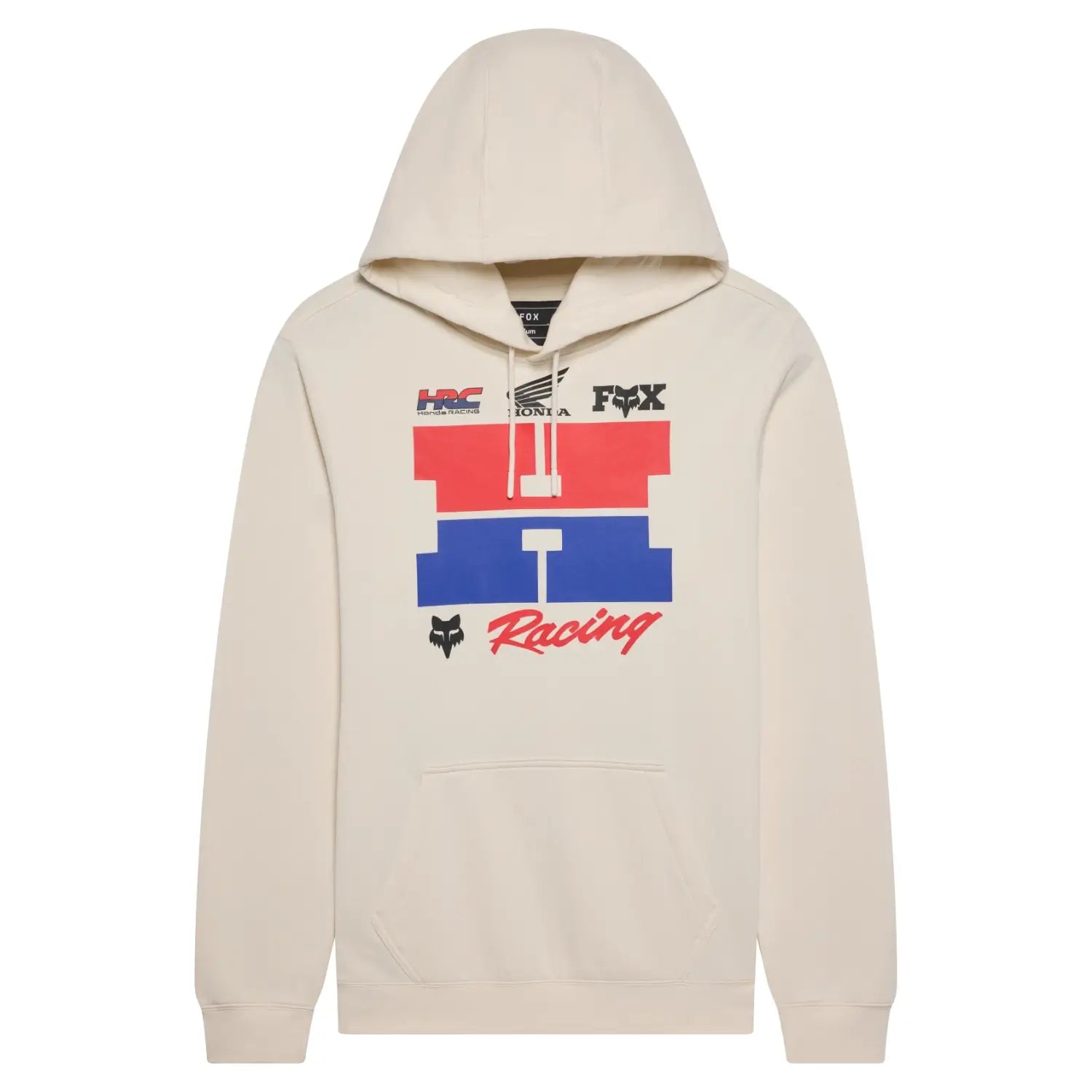Fox x Honda Fleece Hoodie Off White | Front | Honda Direct