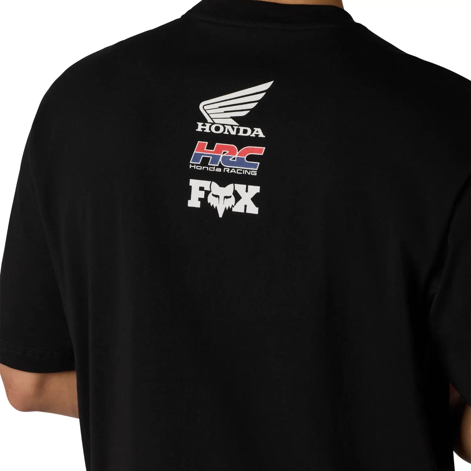 Fox x Honda Midweight T-Shirt Black | Rear Detail | Honda Direct
