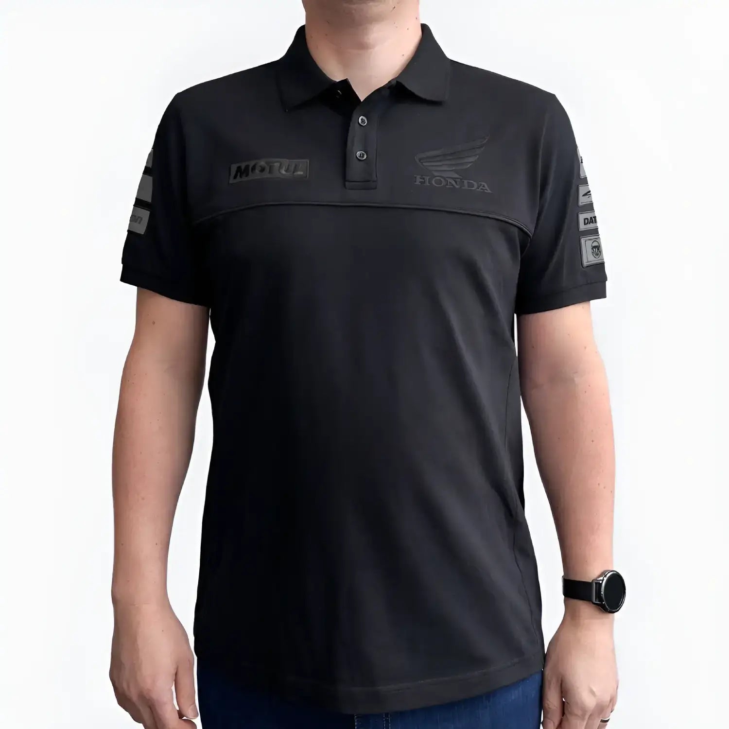 Honda BSB 2026 Polo Shirt Black Men | Honda Direct | Front