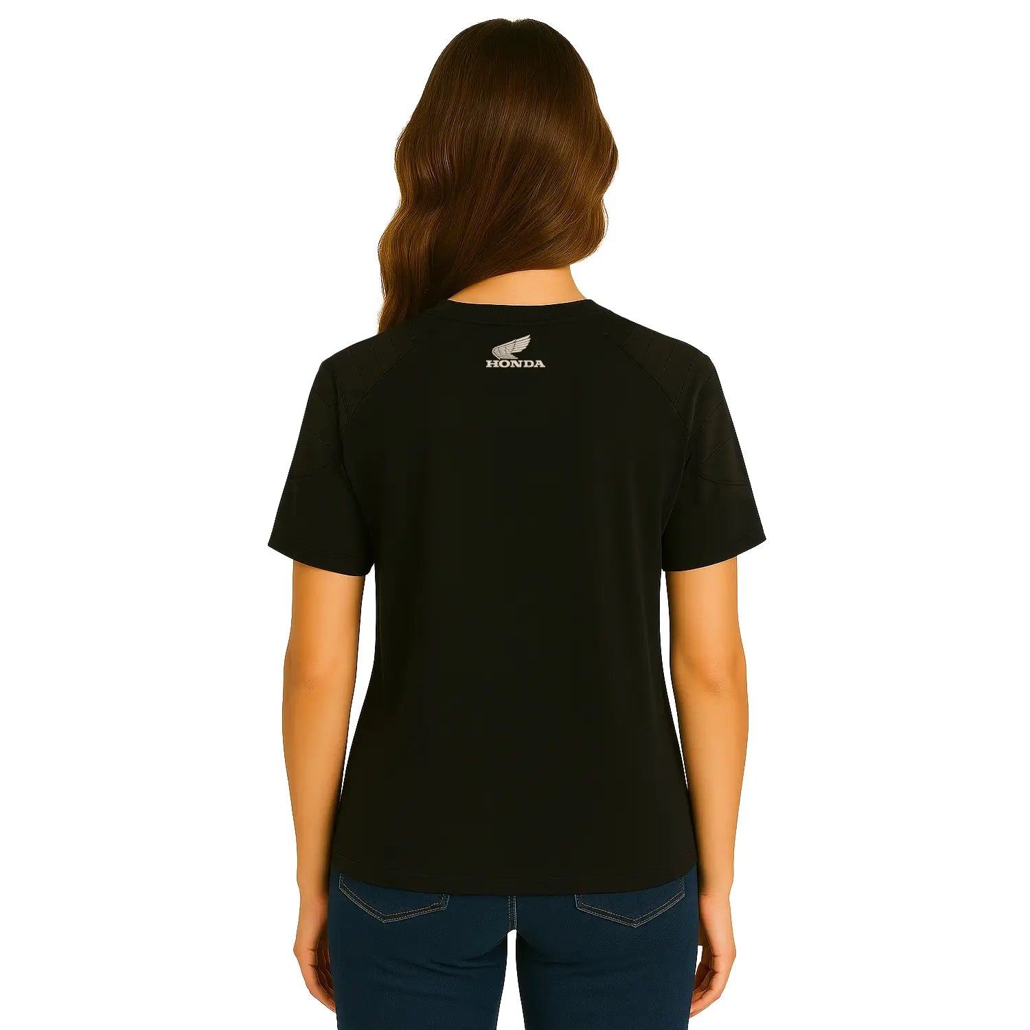Honda Japanese Logo T-Shirt Black | Modelled Rear | Honda Direct
