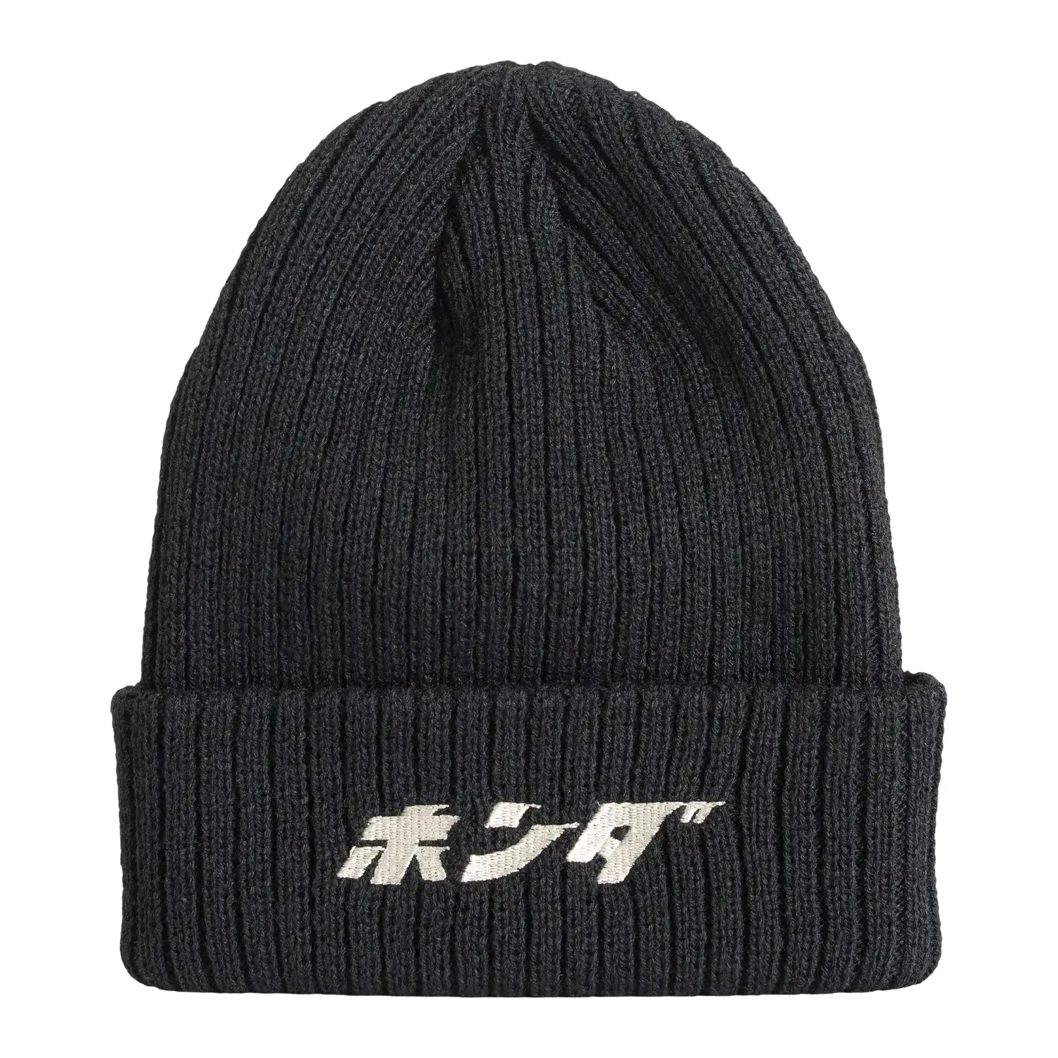 Honda Japanese Script Logo Beanie Black | Front | Honda Direct