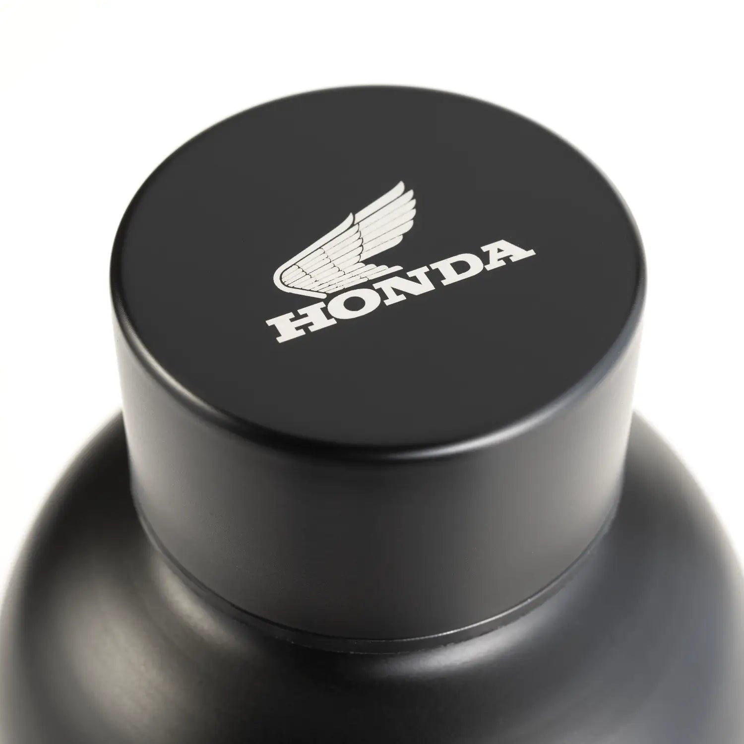 Honda Japanese Script Logo Steel Water Bottle Black | Lid Detail | Honda Direct