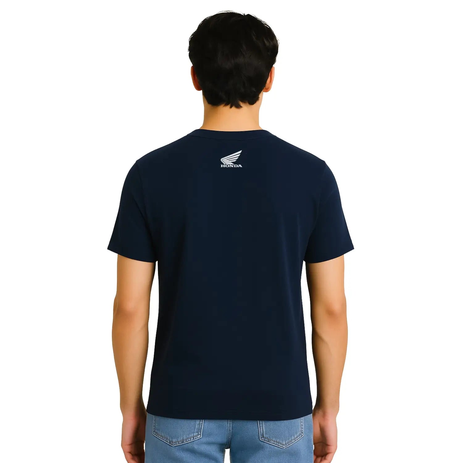 Honda Monkey T-Shirt Blue | Modelled Rear | Honda Direct