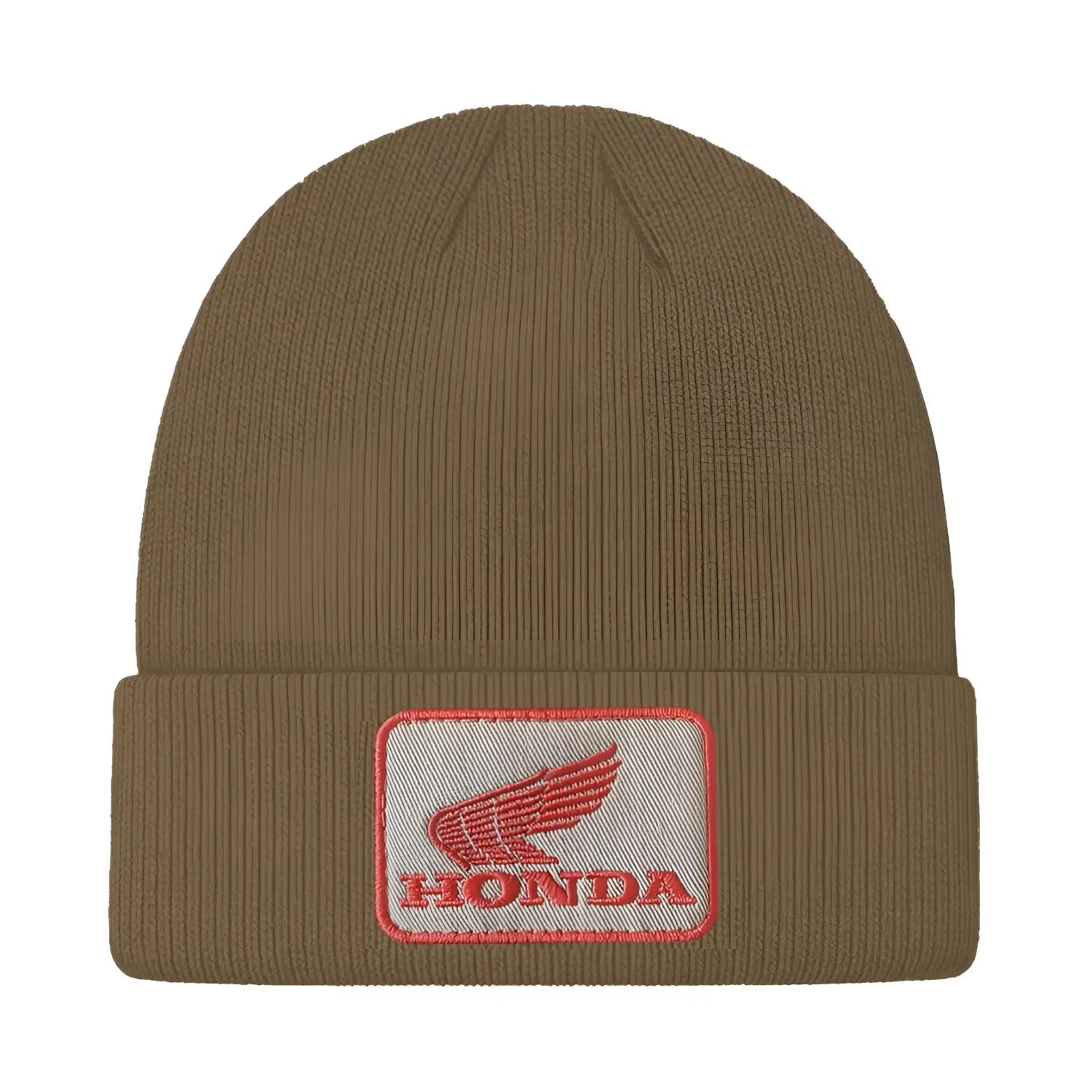 Honda Patch Beanie Sand | Front | Honda Direct