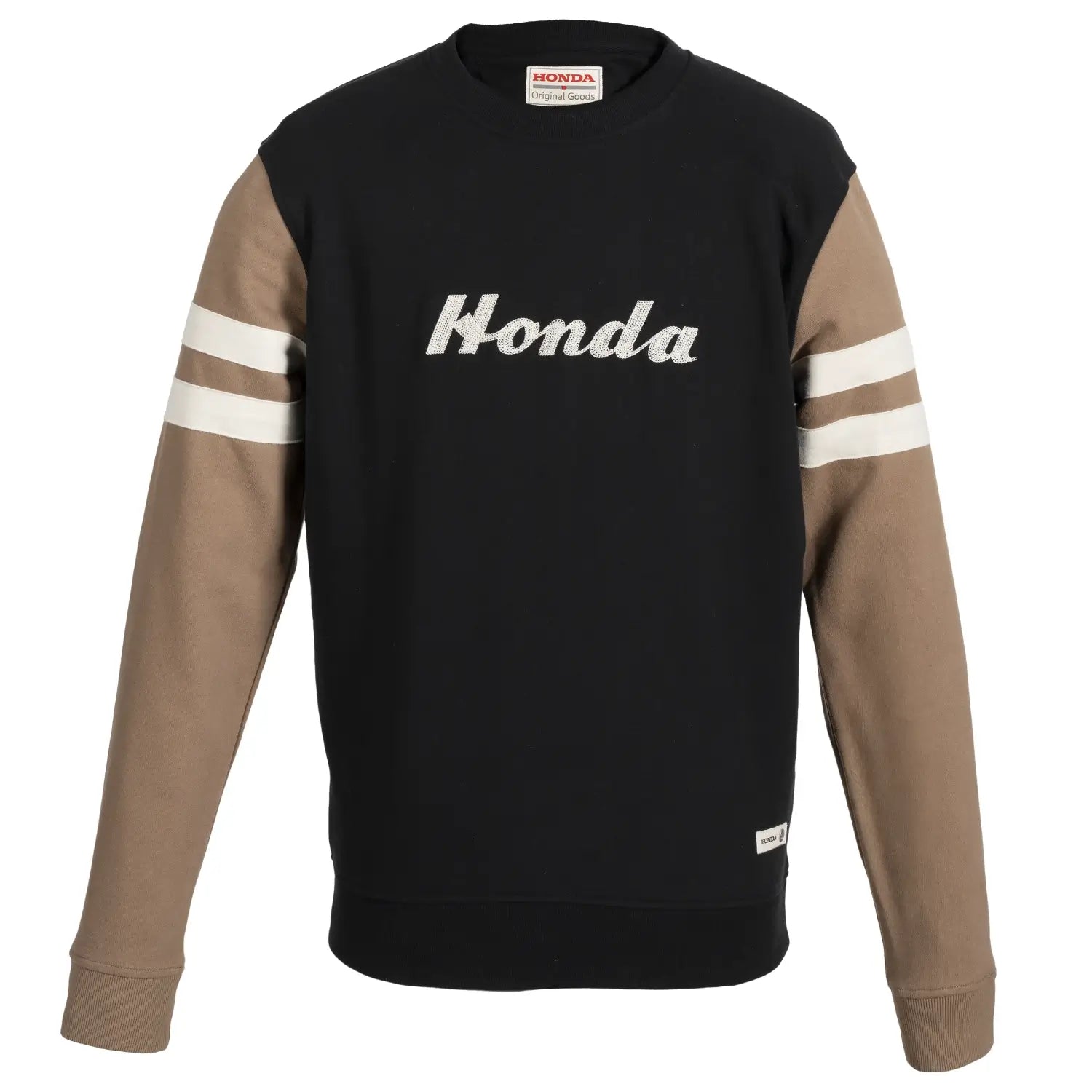 Honda Stripes Crewneck Black / Sand | Front | Honda Direct