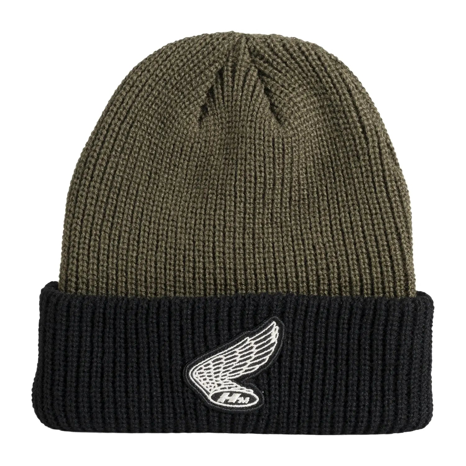 Honda Vintage Wing Beanie Olive Green | Front | Honda Direct