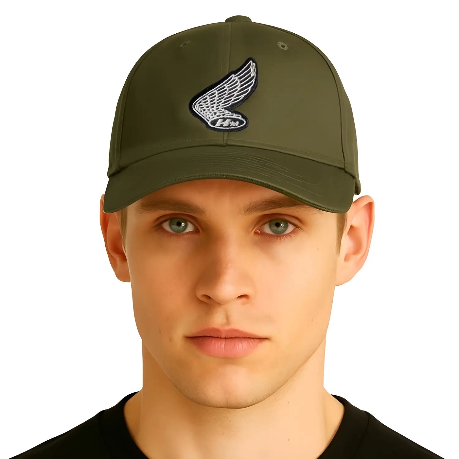 Honda Wing Baseball Cap Olive Green | Modelled | Honda Direct