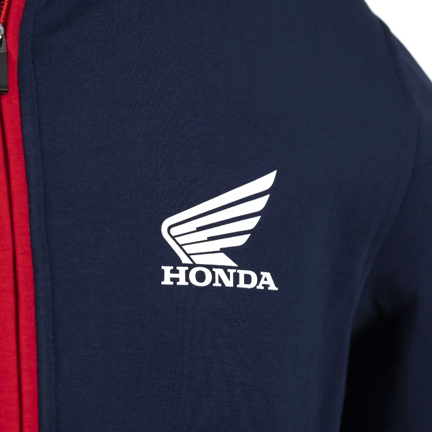 Honda Wing Sporty Full-Zip Fleece Blue | Logo Detail | Honda Direct